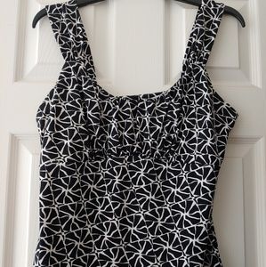 Black and white blouse